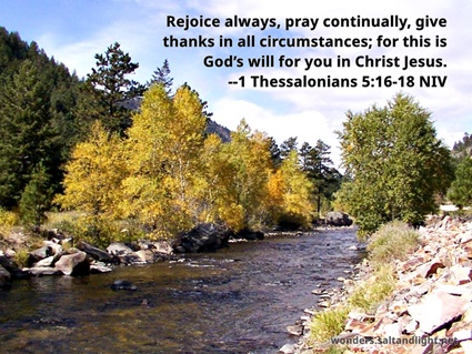 1 Thessalonians 5:16-18